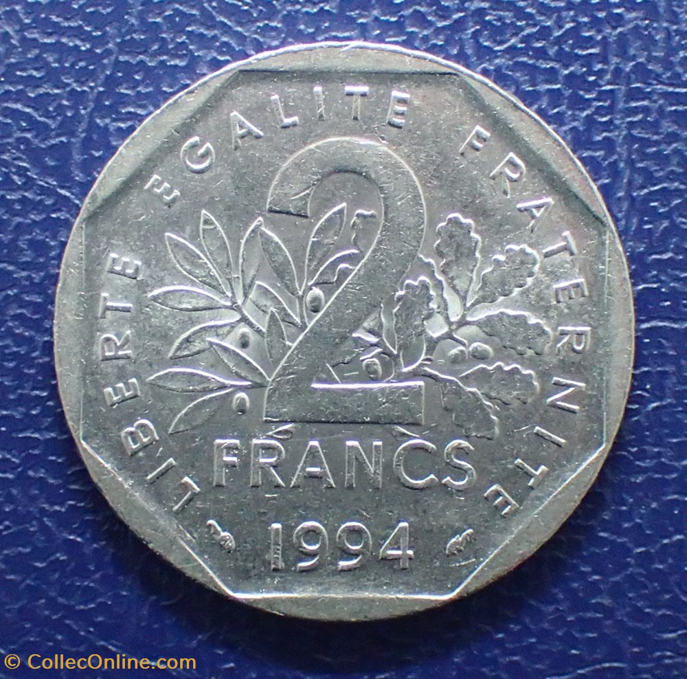 2 FRANCS 1994 Semeuse dauphin monnaie france moderne 2 francs 1994 semeuse dauphin