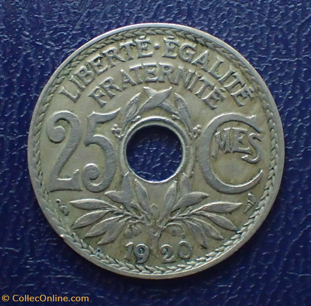 25 CENTIMES 1920 Lindauer monnaies france modernes 25 centimes 1920 lindauer