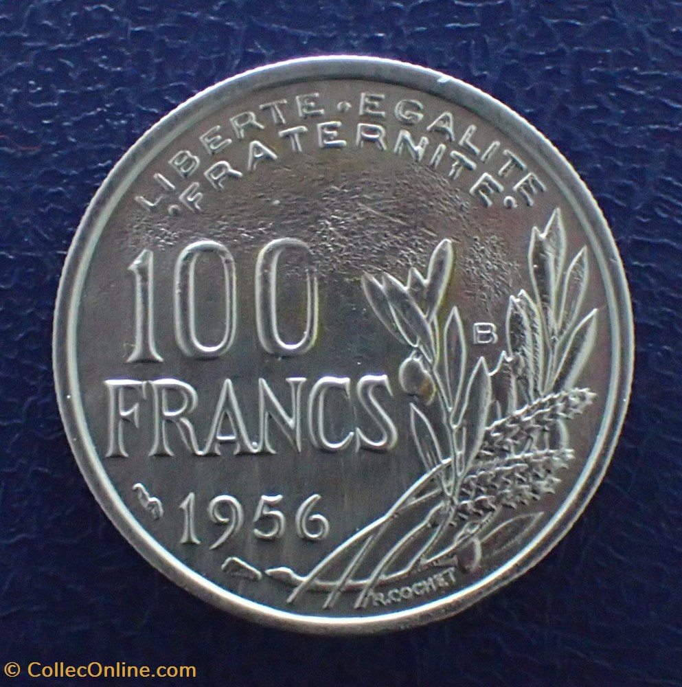 100 FRANCS 1956 B Cochet monnaies france modernes 100 francs 1956 b cochet