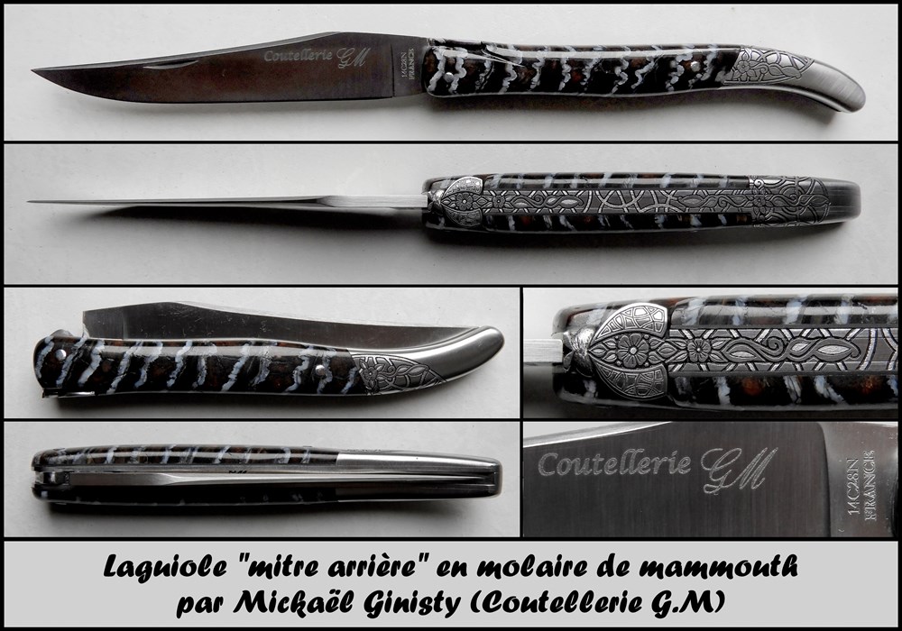 Mickaël Ginisty - Mitre arrière en molaire de mammouth couteaux mickael ginisty mitre arriere en molaire de mammouth