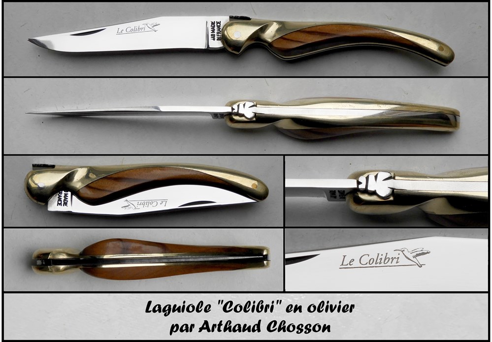 Colibri - 11cm olivier et maillechort couteaux colibri 11cm olivier et maillechort