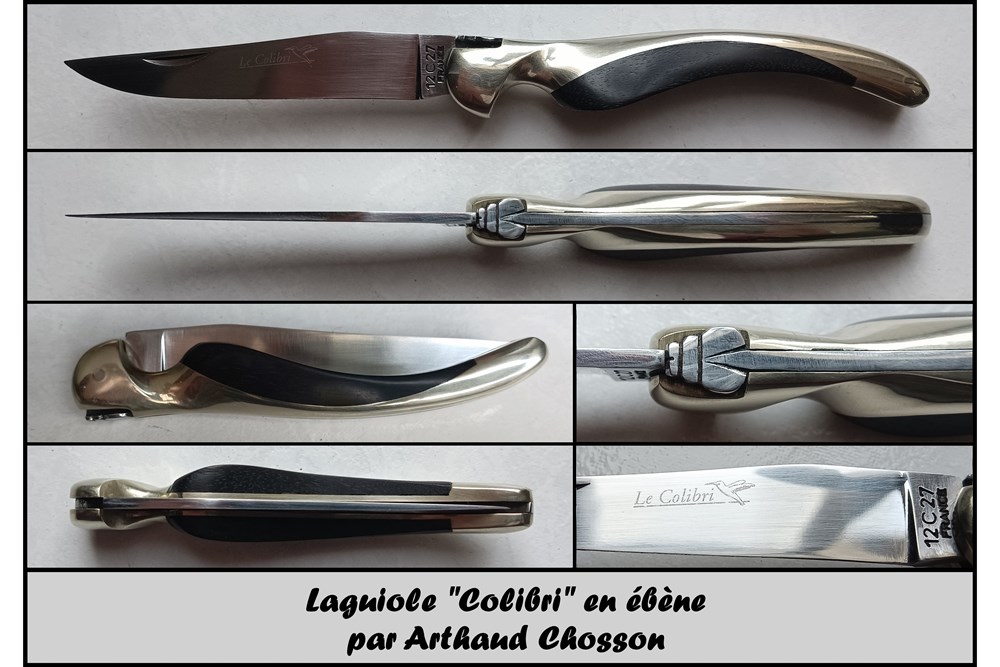 couteaux colibri 12cm ebene et maillechort