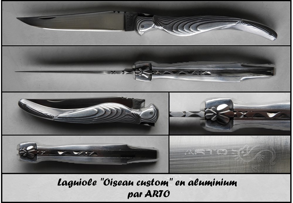 Arto - Oiseau Custom aluminium couteaux arto oiseau custom aluminium