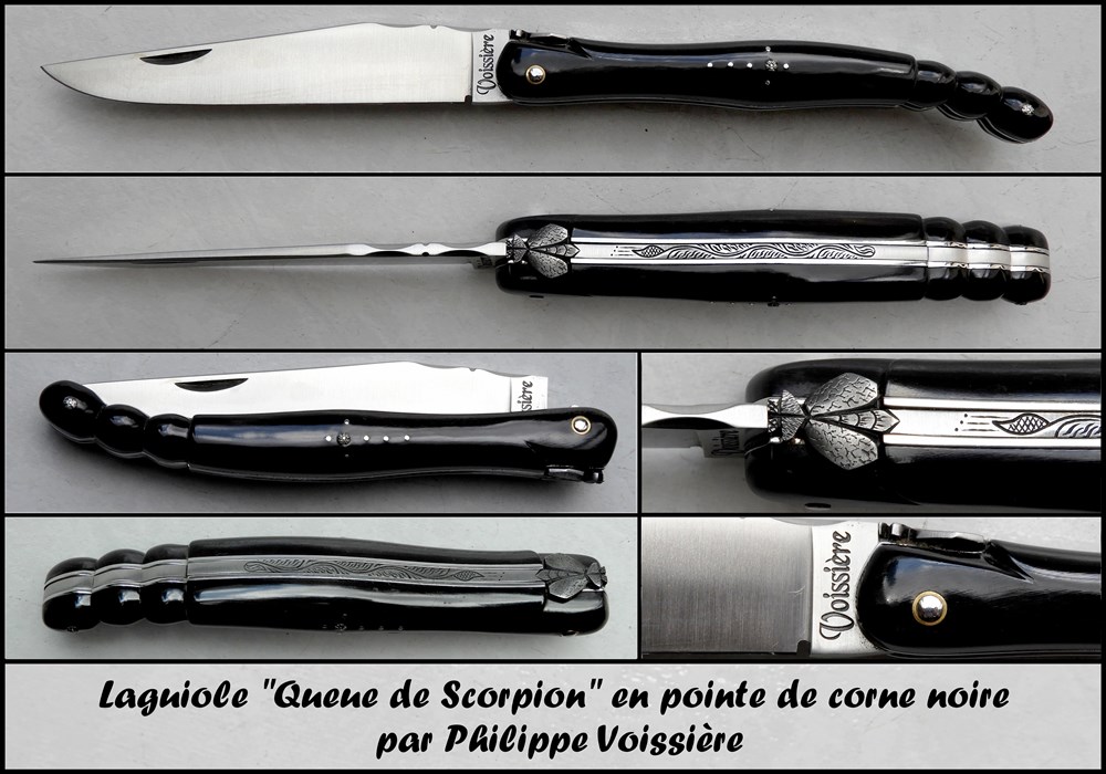 Phillipe Voissière - Queue de scorpion corne couteaux phillipe voissiere queue de scorpion corne