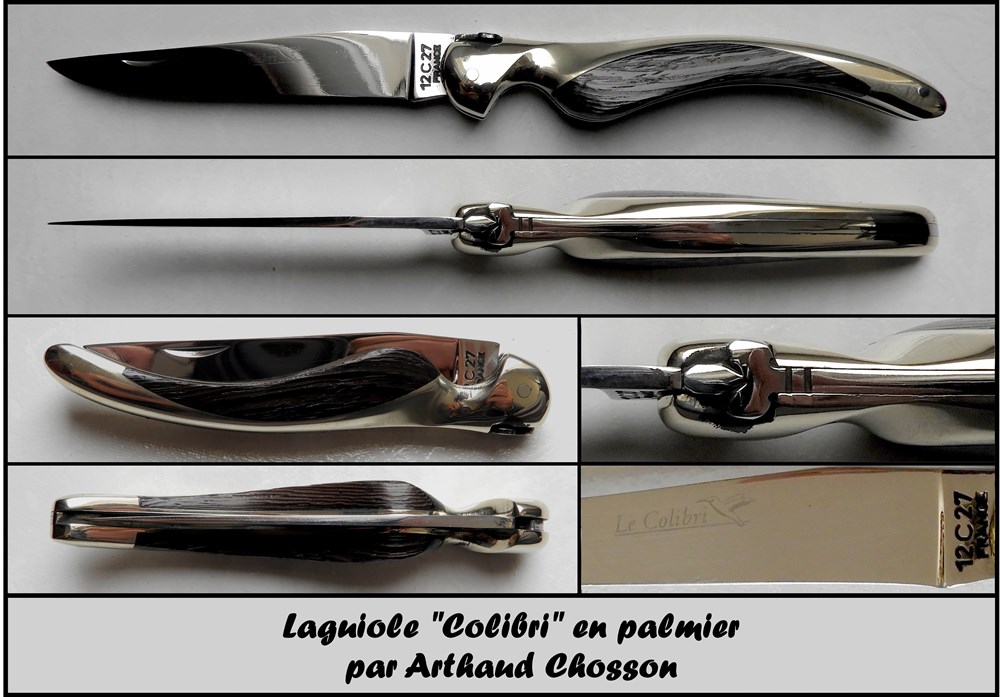 Colibri - 12cm palmier et maillechort couteaux colibri 12cm palmier et maillechort
