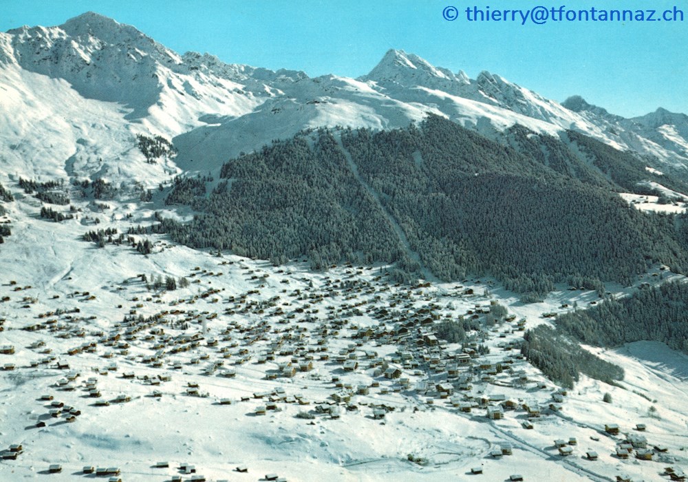 Verbier-Station, Mt Gelé, Mt Fort, Bec des Rosses (#V029) cartes postales europe suisse verbier station mt gele mt fort bec des rosses v029