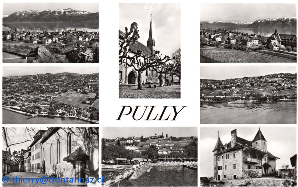 cartes postales europe suisse pully montage avec 8 photos p024
