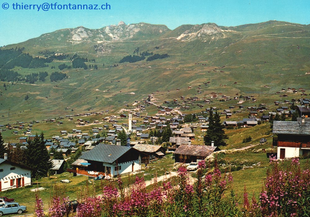 Verbier, vue de la station en direction de la Pierre Avoi (#V052) cartes postales europe suisse verbier vue de la station en direction de la pierre avoi v052