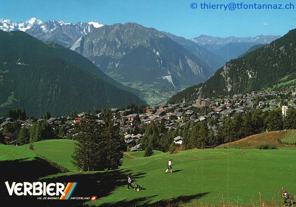 cartes postales europe suisse verbier golf v007