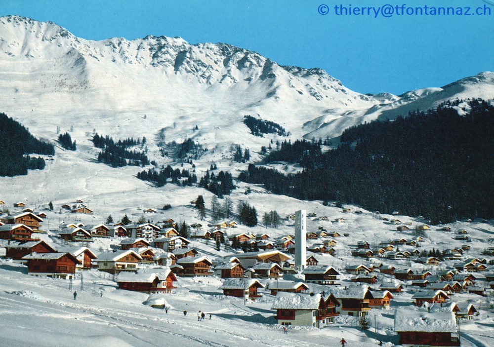 cartes postales europe suisse verbier depuis les moulins v035