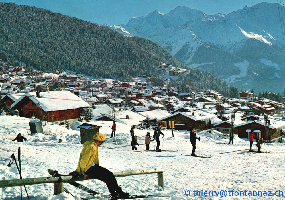 Verbier, piste des Moulins avec les Combins (#V058) cartes postales europe suisse verbier piste des moulins avec les combins v058