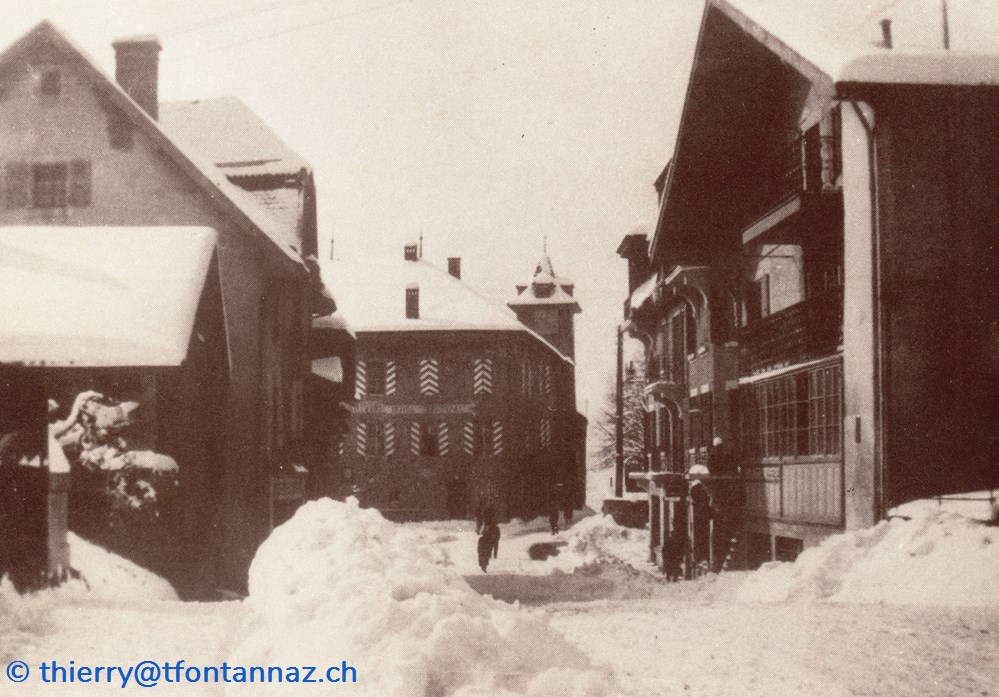 cartes postales europe suisse pully avenue du prieure sous la neige p028