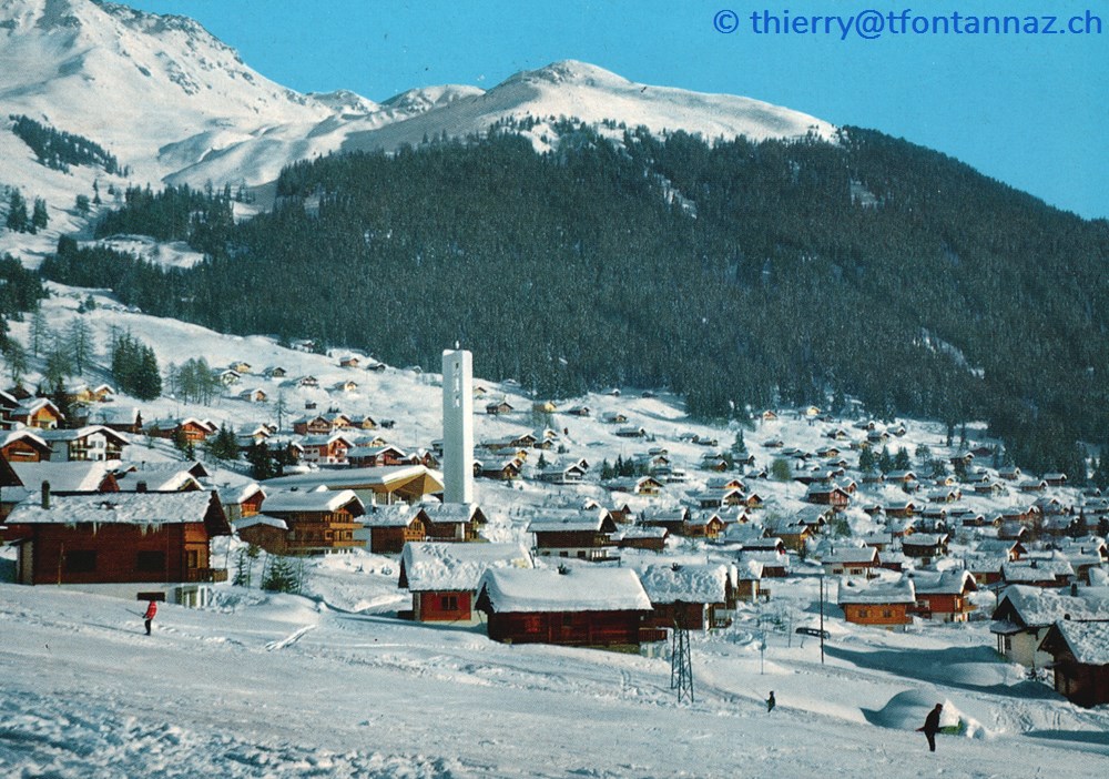 cartes postales europe suisse verbier depuis les moulins v102