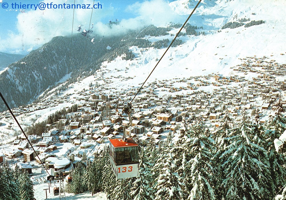 cartes postales europe suisse verbier telecabine des ruinettes v115