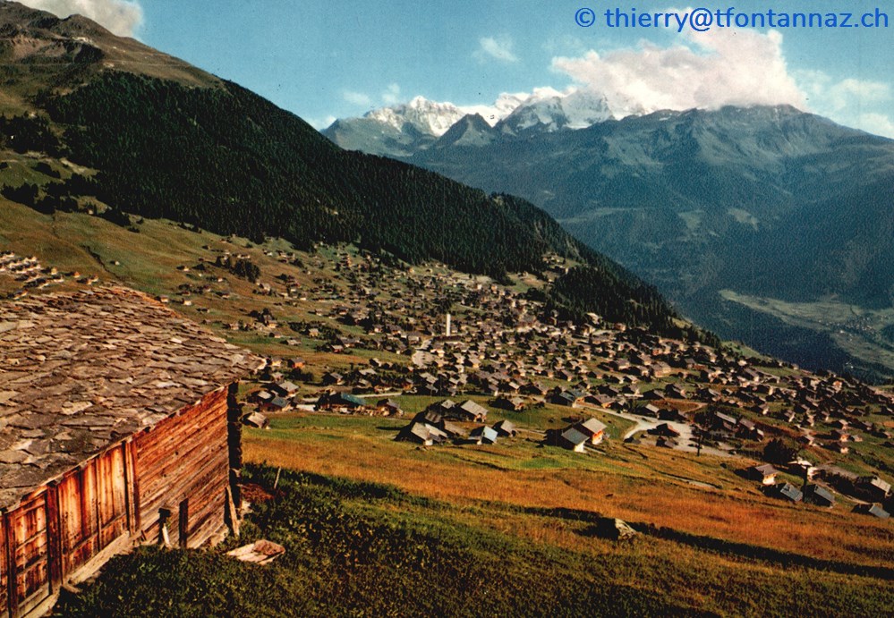 cartes postales europe suisse verbier vue generale v019