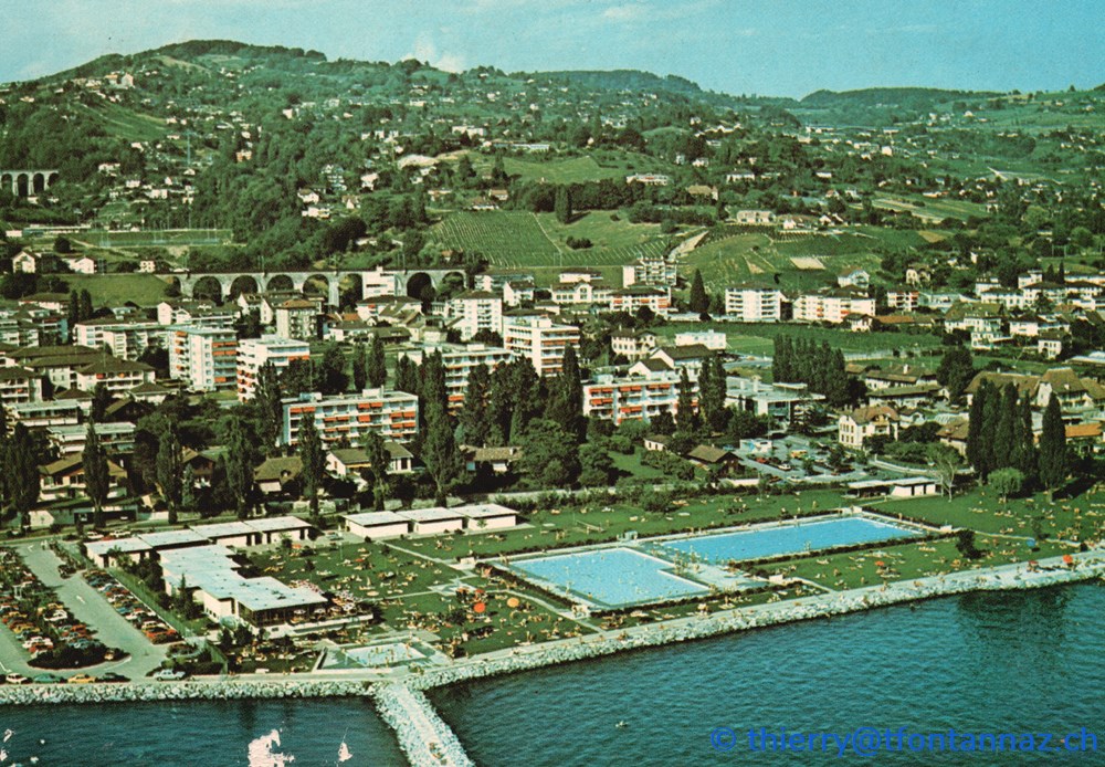 cartes postales europe suisse pully piscine exterieure p026