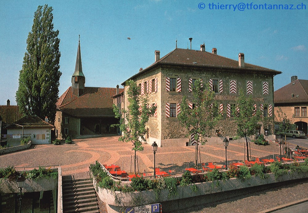 cartes postales europe suisse pully eglise et prieure couleurs p008