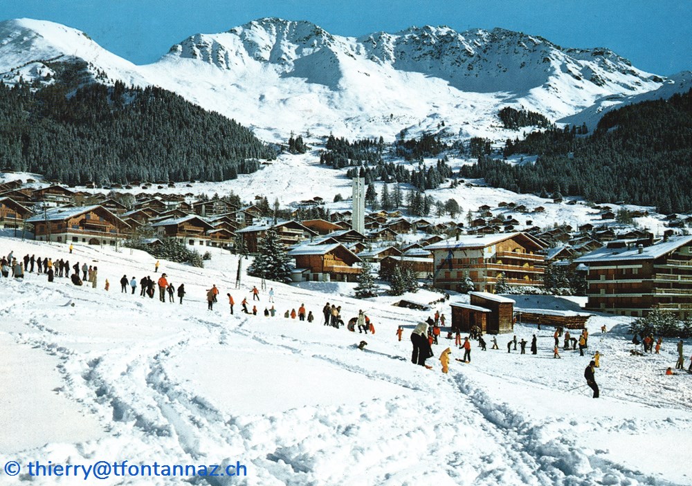 cartes postales europe suisse verbier depuis les moulins v038