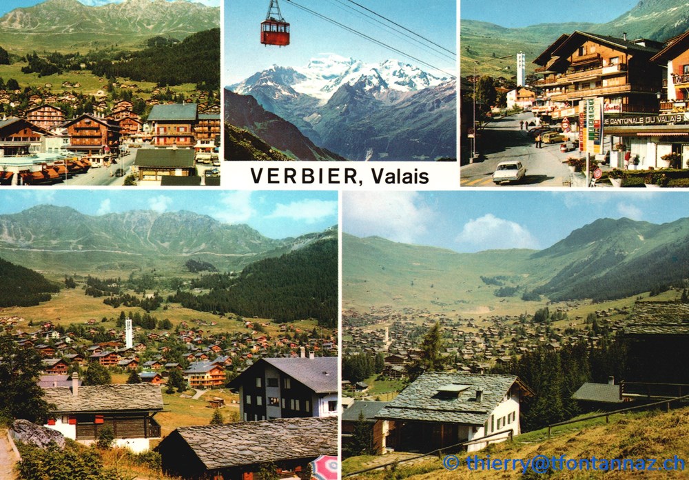 cartes postales europe suisse verbier carte avec 5 photos en ete v108