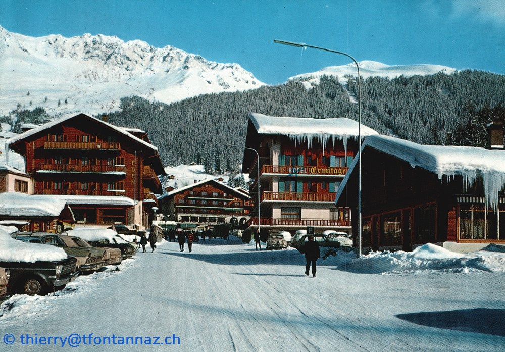 cartes postales europe suisse station de verbier en hiver v002