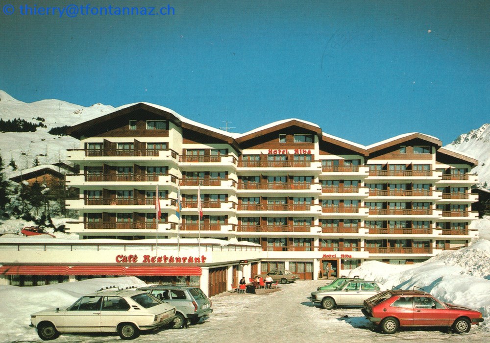 cartes postales europe suisse verbier hotel alba v075