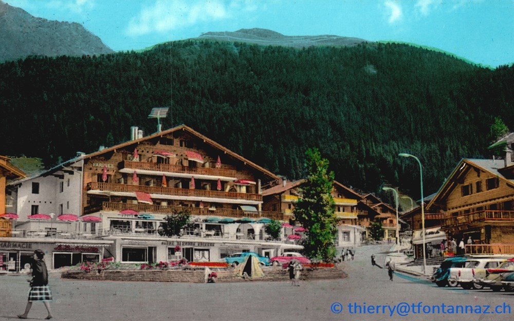 cartes postales europe suisse verbier place centrale farinet v003