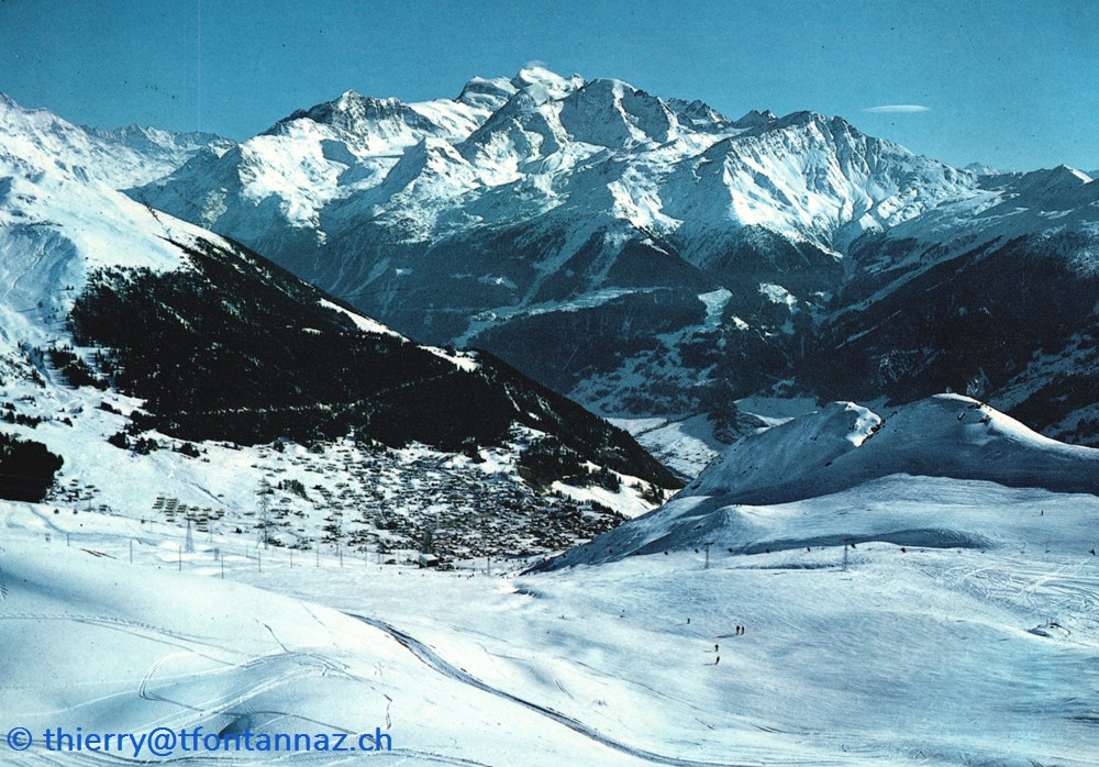 cartes postales europe suisse verbier pistes de savoleyres avec combins v114