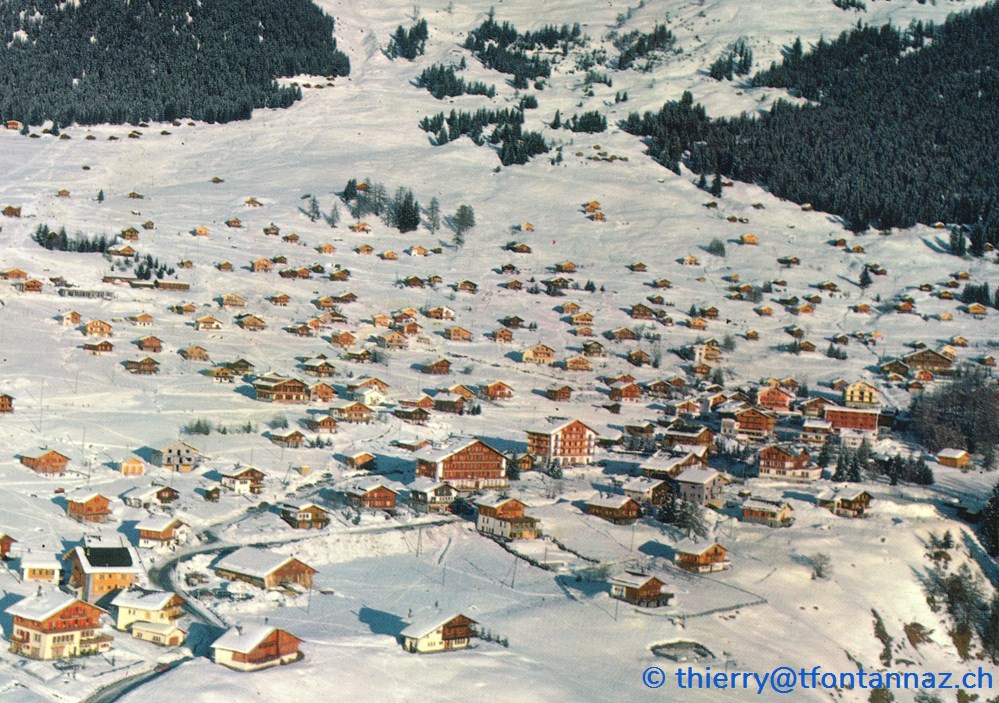 cartes postales europe suisse vue aerienne de verbier v023