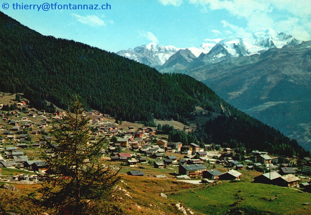 cartes postales europe suisse verbier station et combins v042