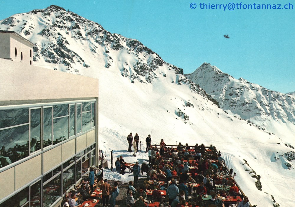 Verbier, terrasse Attelas 1 avec Mt Gelé (#V106) cartes postales europe suisse verbier terrasse attelas 1 avec mt gele v106