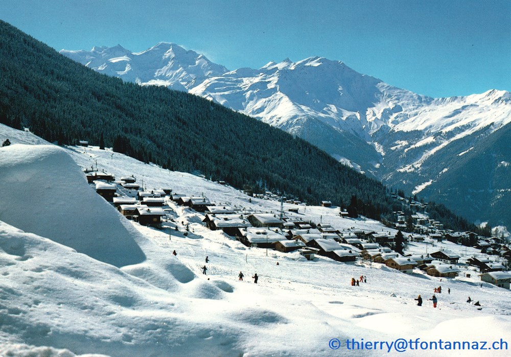 cartes postales europe suisse verbier vue des esserts avec les combins v053