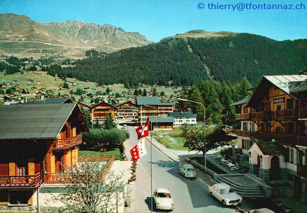 cartes postales europe suisse verbier route de la station v004