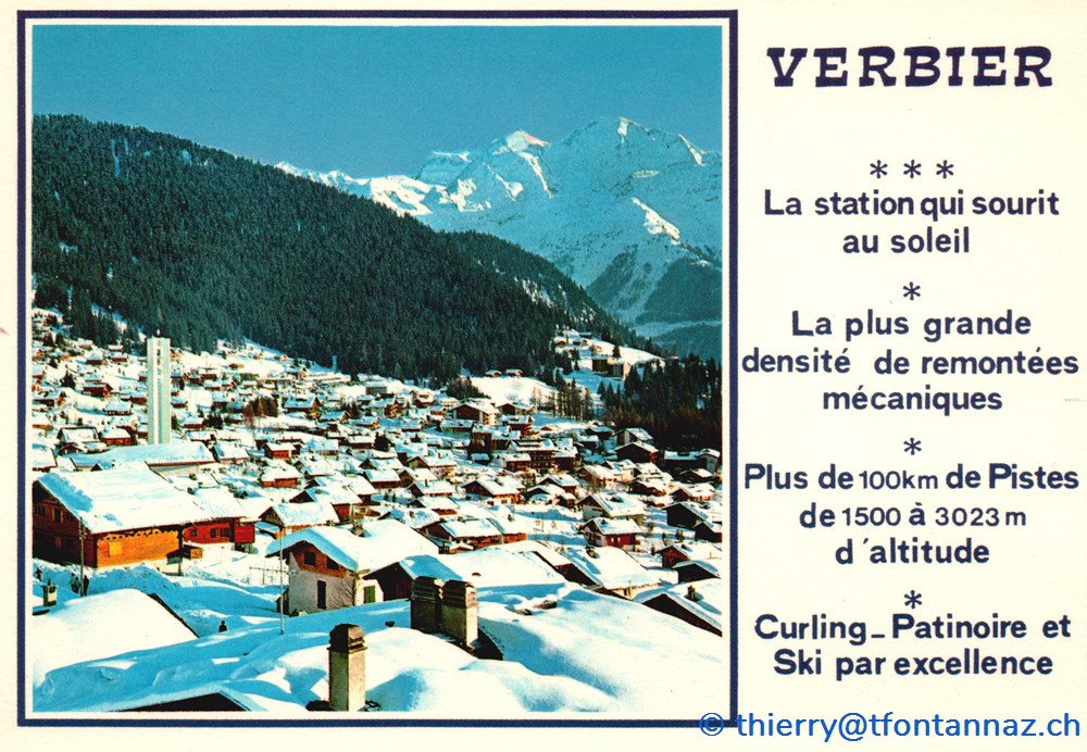 Verbier station et Combins (#V032) cartes postales europe suisse verbier station et combins v032
