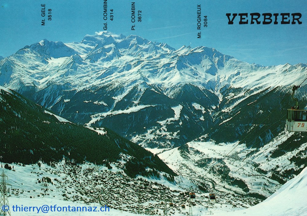 Verbier, les Combins depuis Savoleyres (#V119) cartes postales europe suisse verbier les combins depuis savoleyres v119