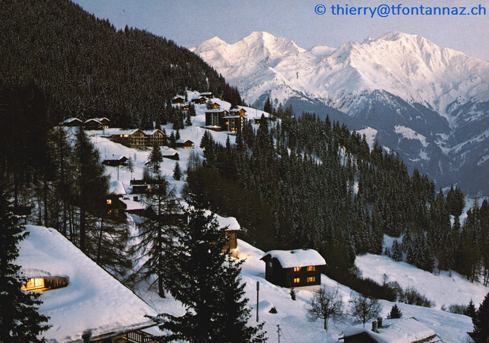 cartes postales europe suisse verbier combins de nuit v112