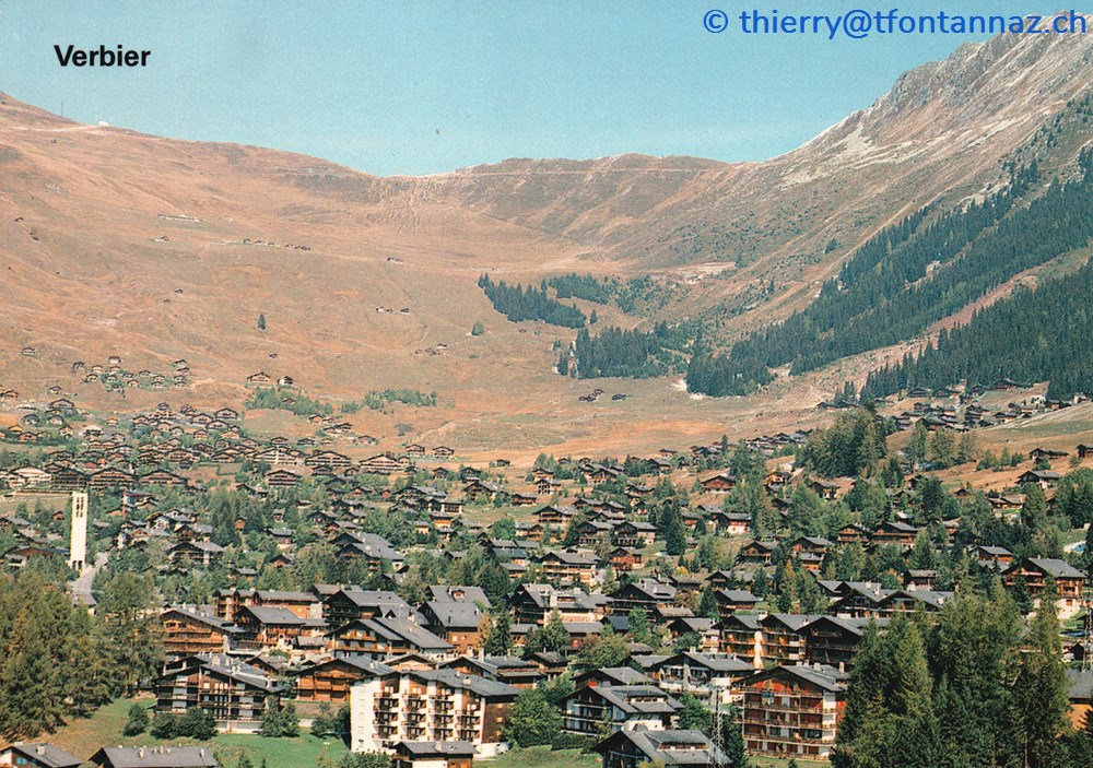 cartes postales europe suisse verbier vue estivale en direction de la croix de coeur v120