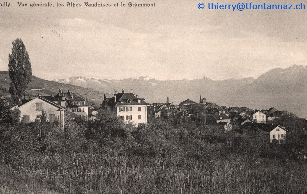 cartes postales europe suisse pully vue generale et le grammont p011