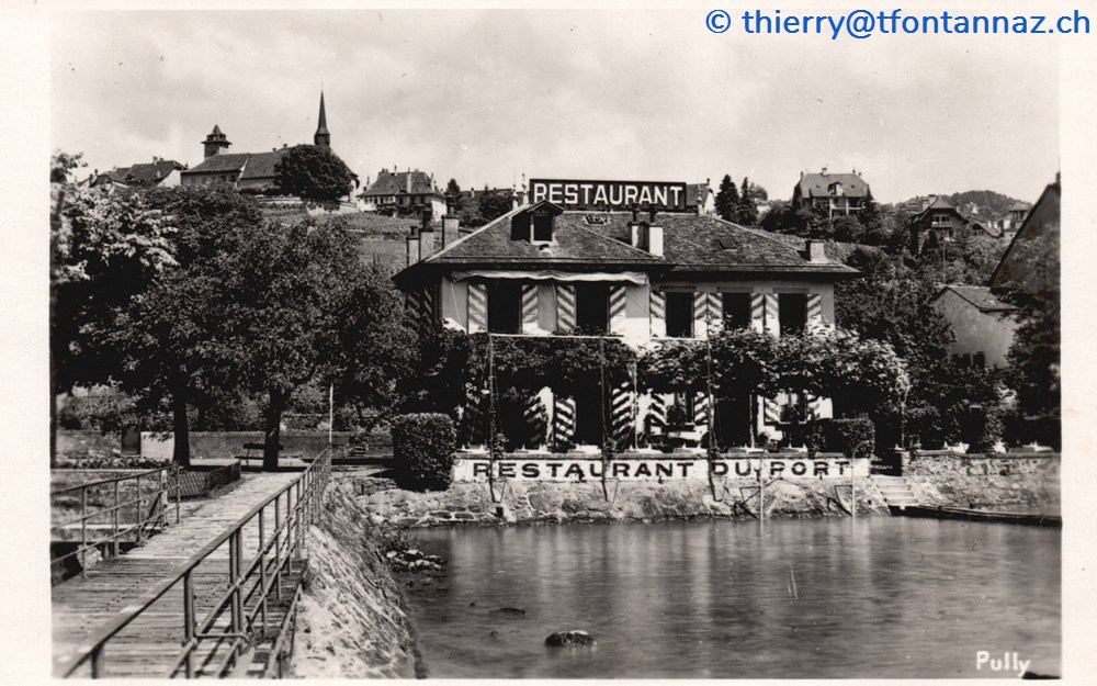 cartes postales europe suisse pully restaurant du port p007