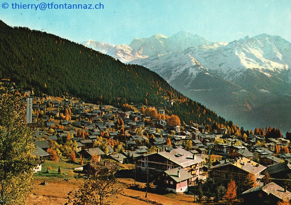 Verbier, station depuis les Moulins avec les Combins (#V136) cartes postales europe suisse verbier station depuis les moulins avec les combins v136