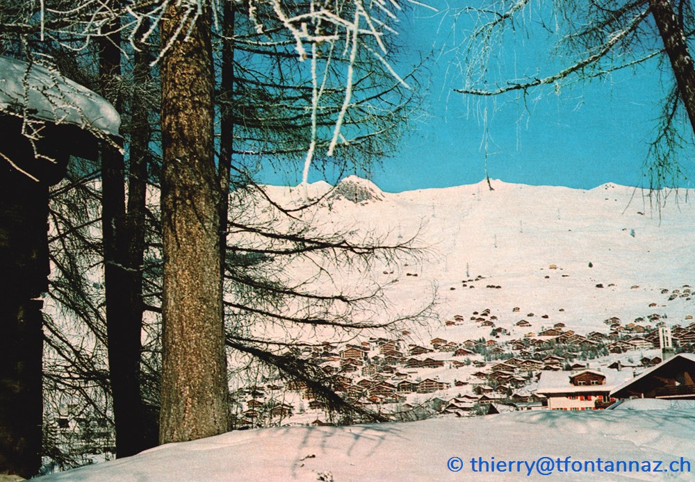 cartes postales europe suisse verbier vue hivernale en direction de savoleyres v067