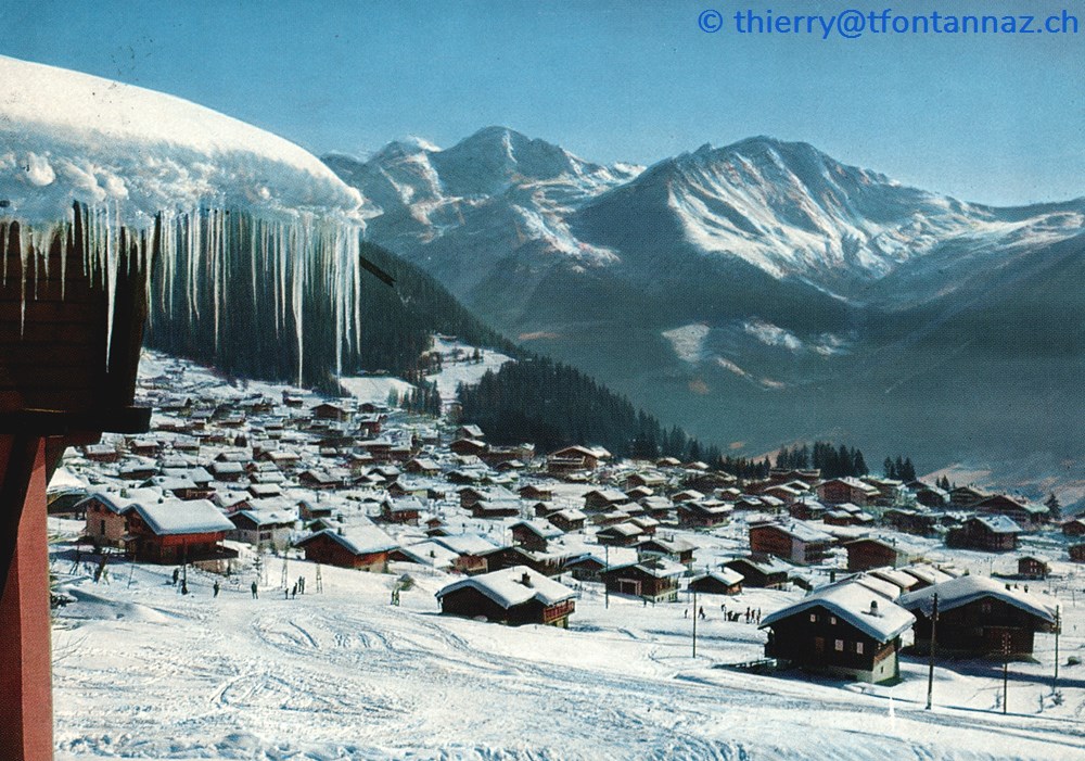 Verbier, piste des Moulins et Combins (#V037) cartes postales europe suisse verbier piste des moulins et combins v037