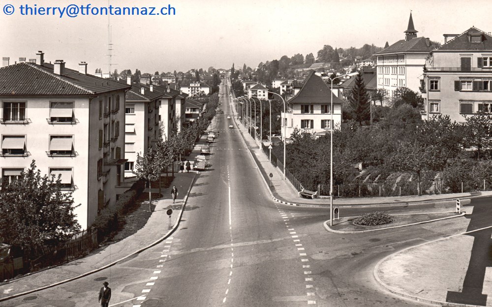 cartes postales europe suisse pully avenue cf ramuz p043