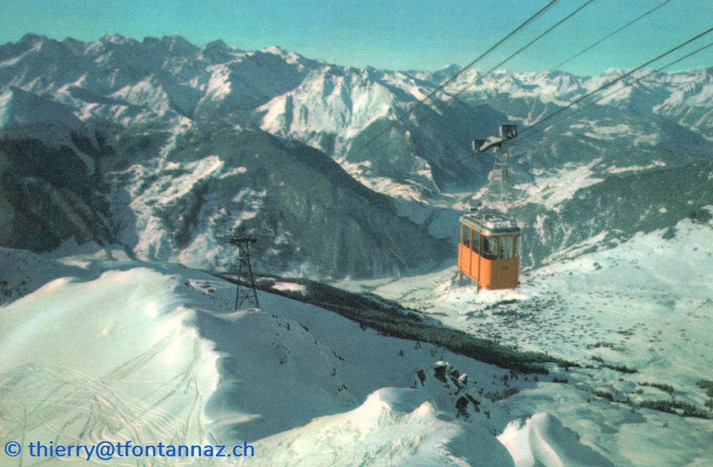 Verbier, benne jaune des Attelas (#V056) cartes postales europe suisse verbier benne jaune des attelas v056