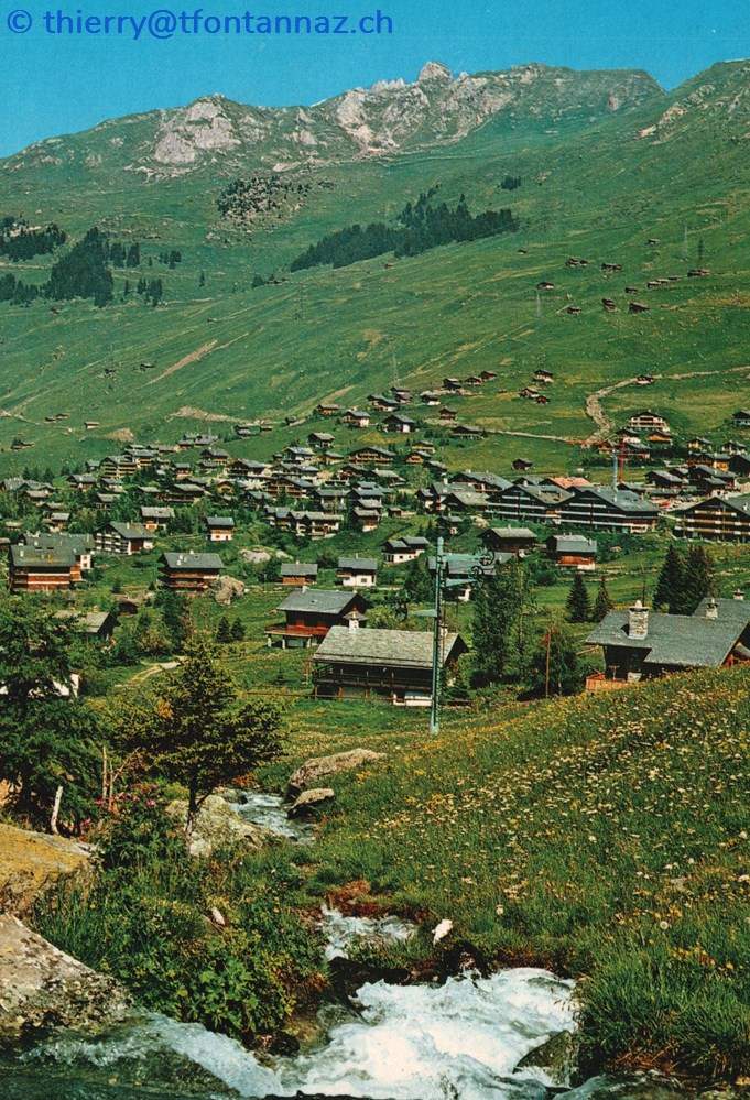 cartes postales europe suisse verbier vue estivale depuis les pistes du rouge v078