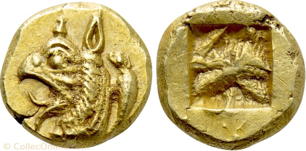 Ionie / Phocée : 1/24 stater - 625 à 522 avant J.-C. monnaies antiques grecques ionie phocee 1 24 stater 625 a 522 avant j c