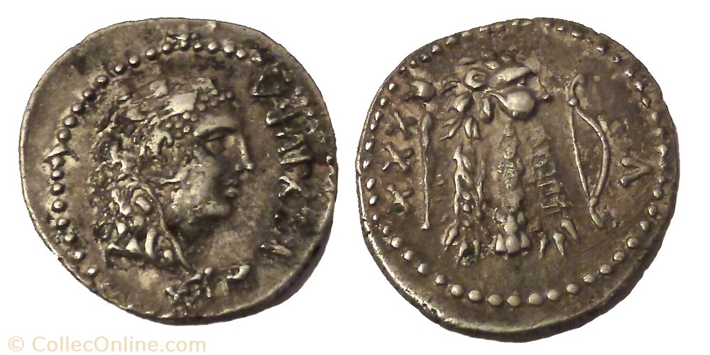 Denier - JUBA II (10 après J.-C.) monnaie antique av jc grecque denier juba ii 10 apres j c