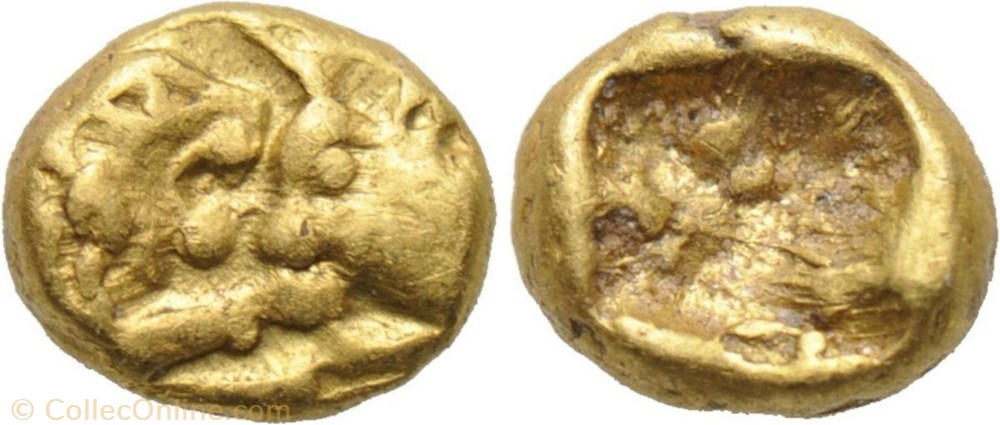 monnaies antiques grecques royaume de lydie 1 24 stater sous cyrus 547 520 av j c ou cresus 620 a 500 av j c