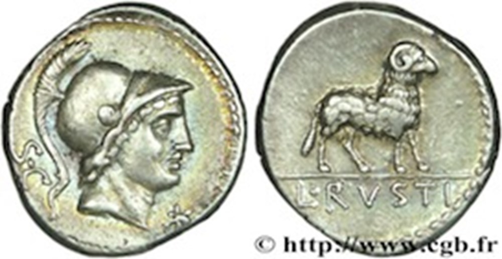 (- 076) Rustia' monnaies antiques romaines imperiales et republicaines 076 rustia