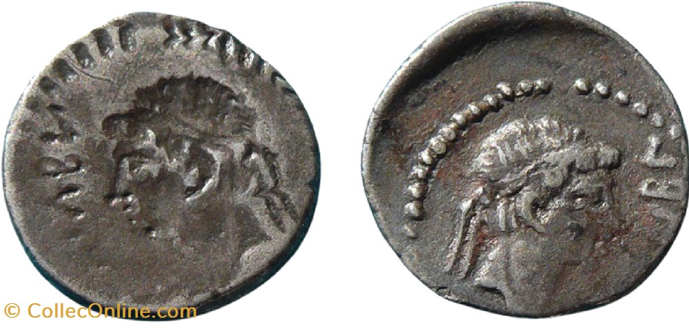 Denier incus - JUBA II (20 avant J.-C. à 20 après J.-C.) monnaies antiques grecques denier incus juba ii 20 avant j c a 20 apres j c
