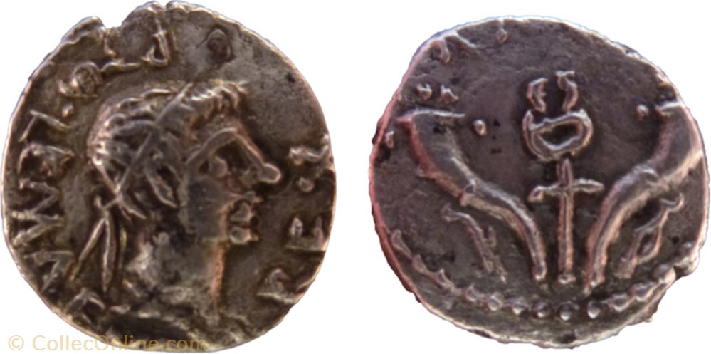 Denier - Ptolémée (25 ou 26 après J.-C.) monnaies antiquite av jc grecques denier ptolemee 25 ou 26 apres j c